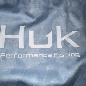 Huk Youth Medium Dri Fit Fishing Shirt Long Sleeve Blue